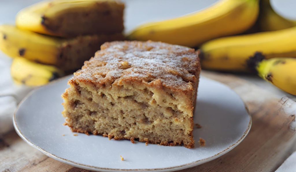 bolo de banana fit com 3 ingredientes