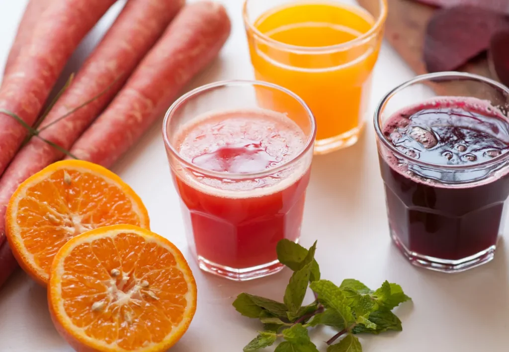 Nutrientes Chave na Mistura Suco de Beterraba Laranja e Cenoura