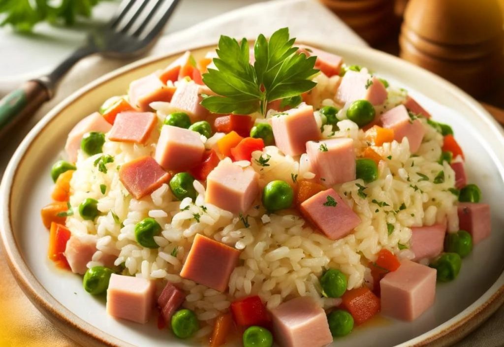 Arroz com Presunto e Peito de Peru