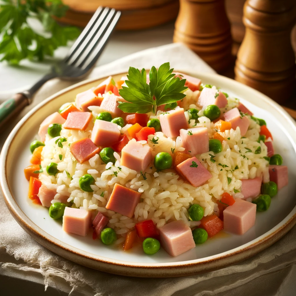 Arroz com Presunto e Peito de Peru