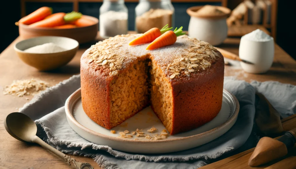 Bolo de Cenoura Low Carb com Farinha de Aveia