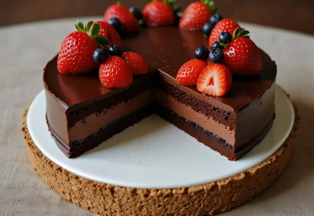 Descubra a receita passo a passo para um bolo de chocolate com morango incrível