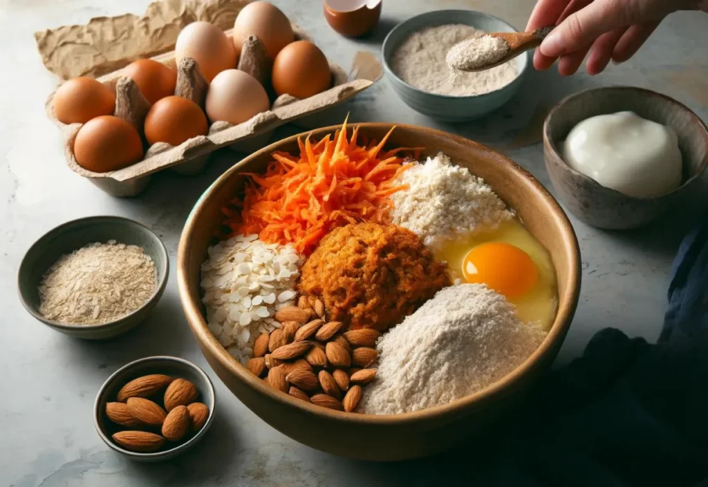 Ingredientes Essenciais para o Bolo de Cenoura Low Carb com Farinha de Aveia