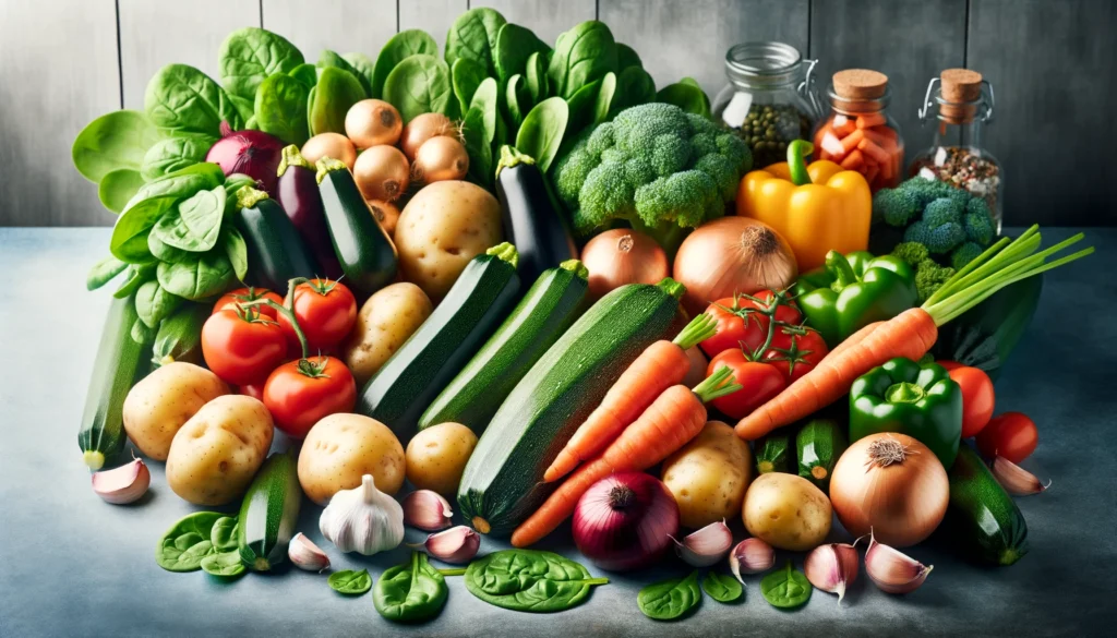 Ingredientes Frescos e Nutritivos para a Sopa de Legumes