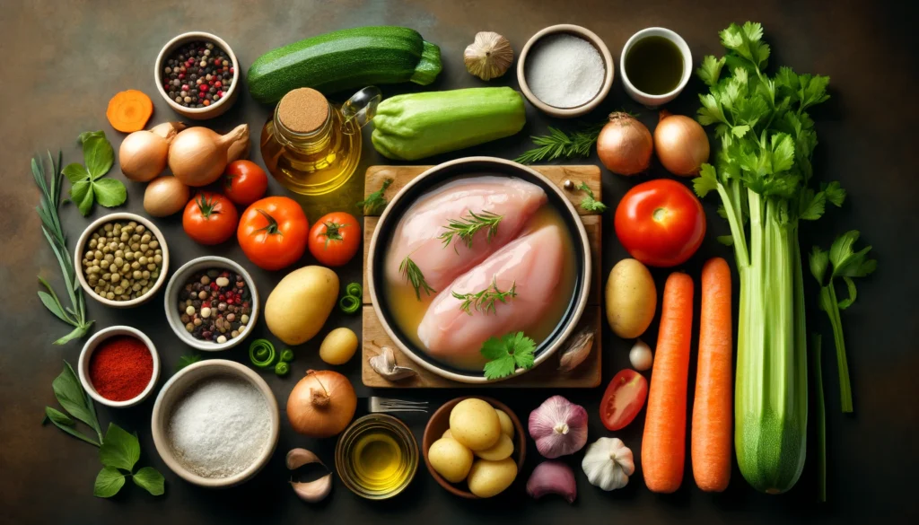 Ingredientes Necessários para Fazer a Sopa de Legumes com Frango