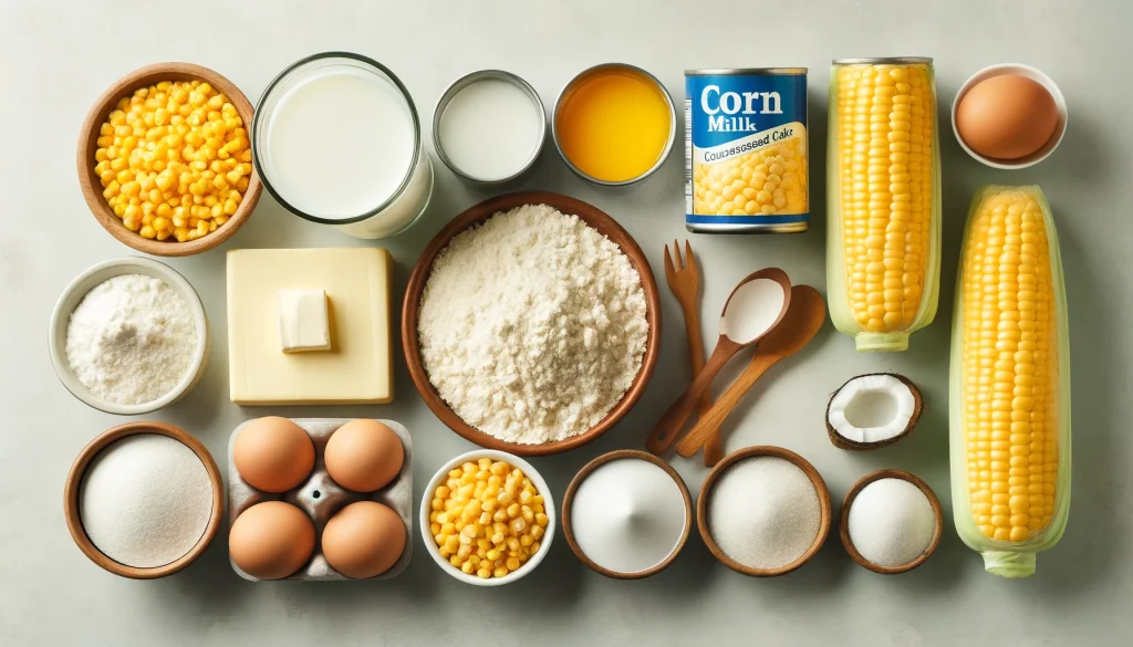 Ingredientes Necessários para Preparar o Bolo Cremoso de Milho
