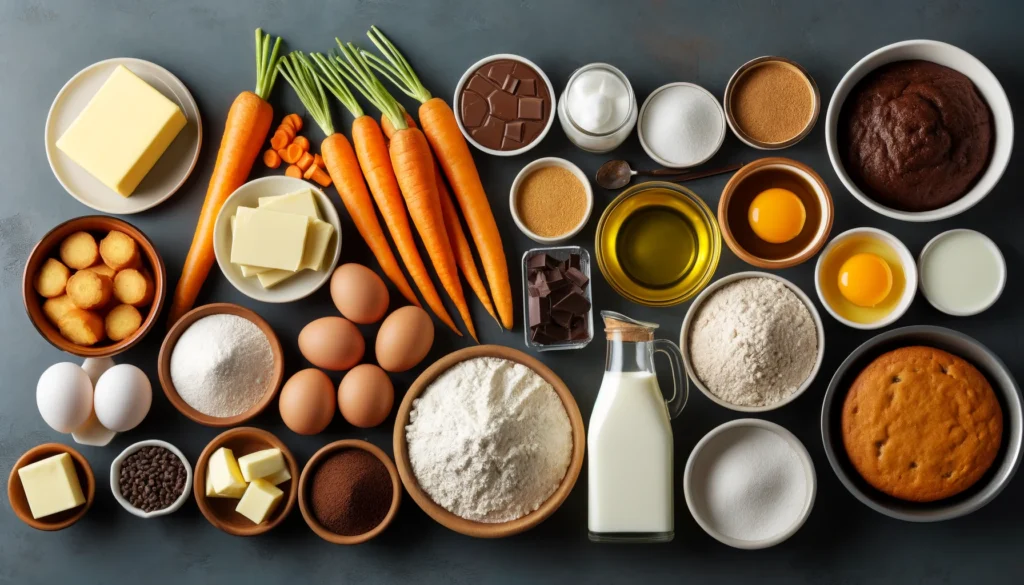 Ingredientes que Você Vai Precisar para Fazer a Pizza de Bolo de Cenoura