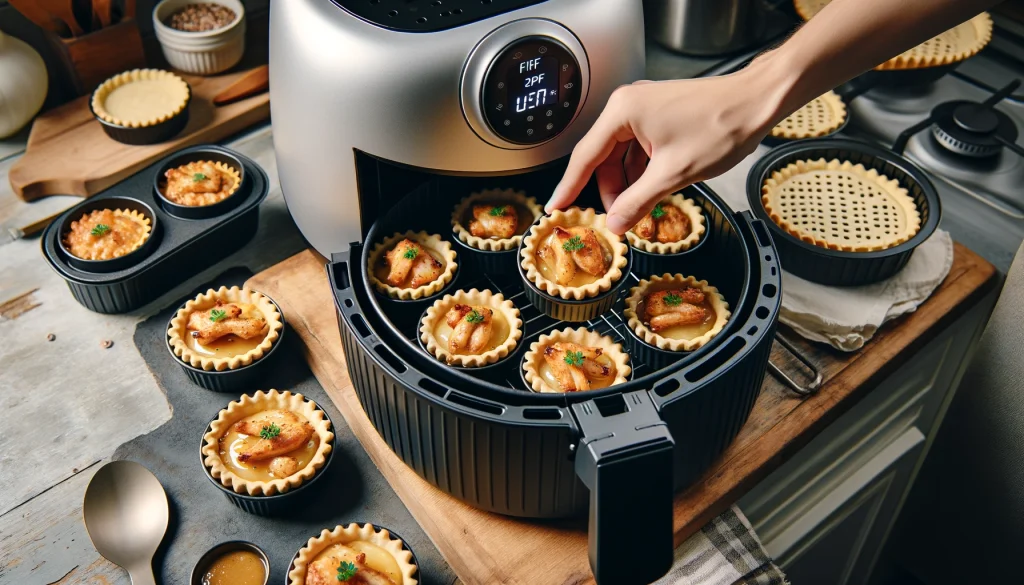 Modo de Preparo como fazer a Tortinha de Frango na Airfryer
