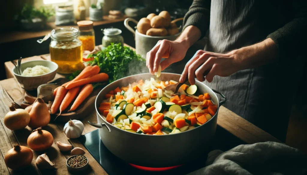 Modo de Preparo da Sopa de Legumes Passo a Passo Detalhado