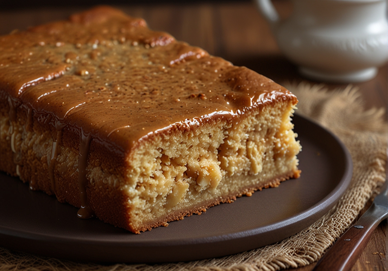 Receita de Bolo de Amendoim com Doce de Leite
