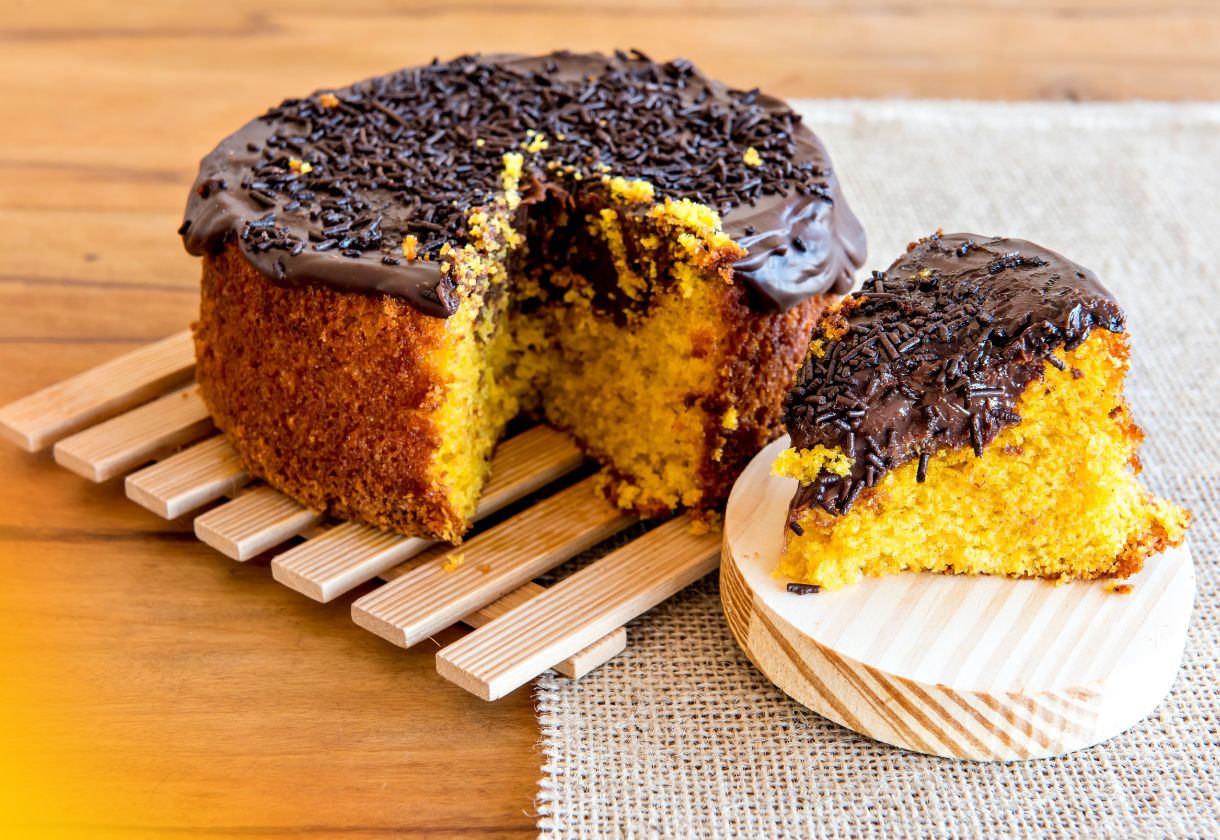 Receita de Bolo de Cenoura com Gotas de Chocolate