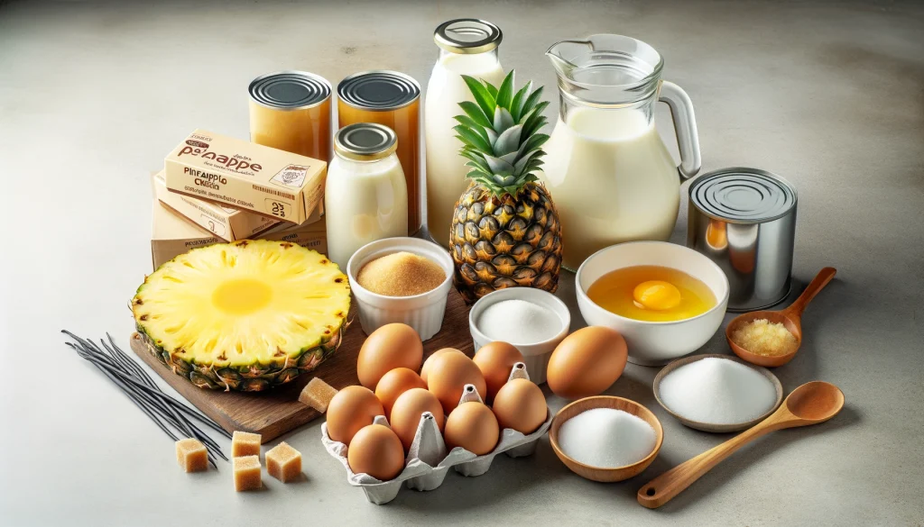 Receita de Gelado de abacaxi com flan
