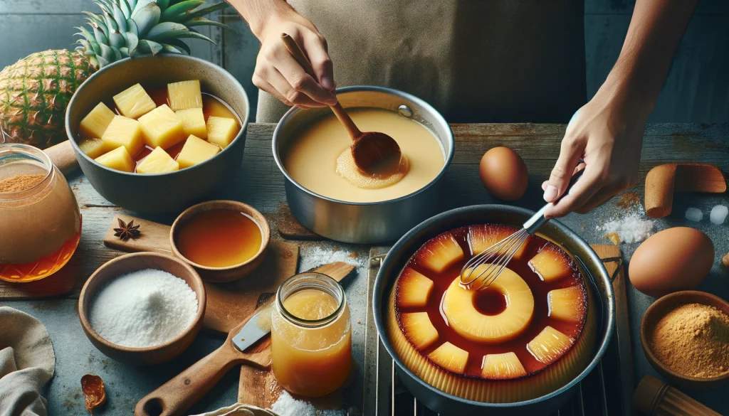 Receita de Gelado de abacaxi com flan