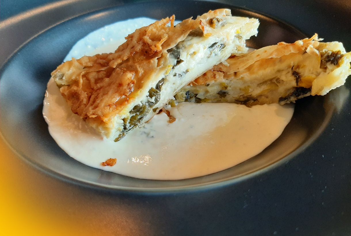 Receita de Torta caseira de alho-poró