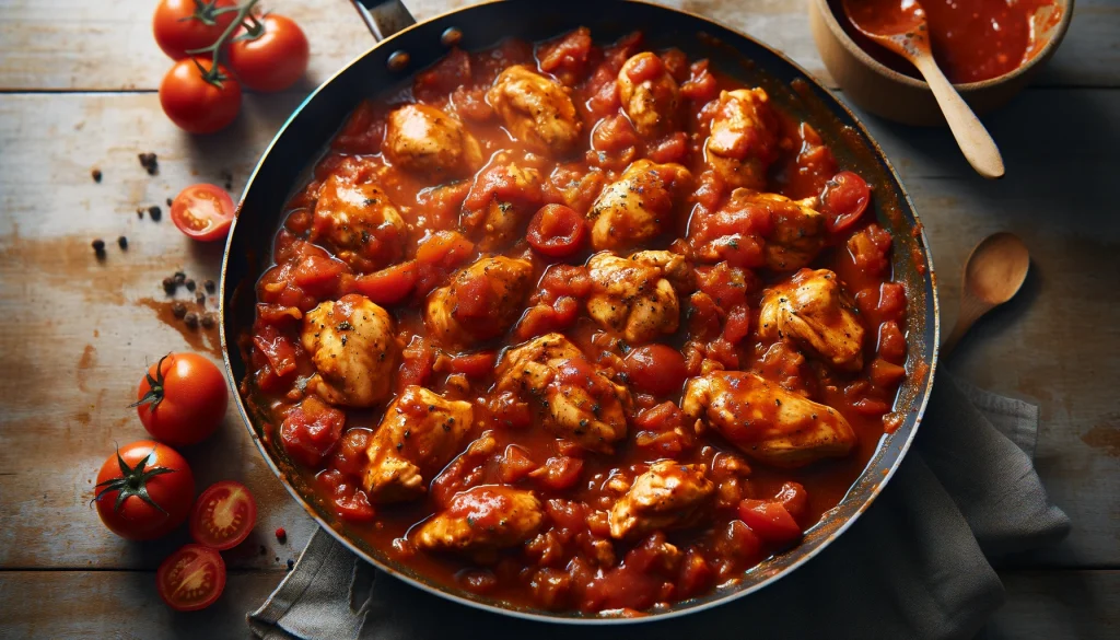 Receita de frango ao molho de tomate