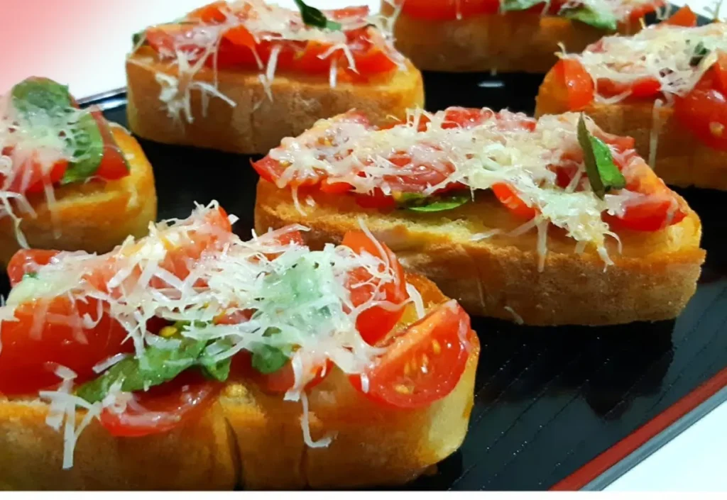 Bruschettas de Tomate com Manjericão
