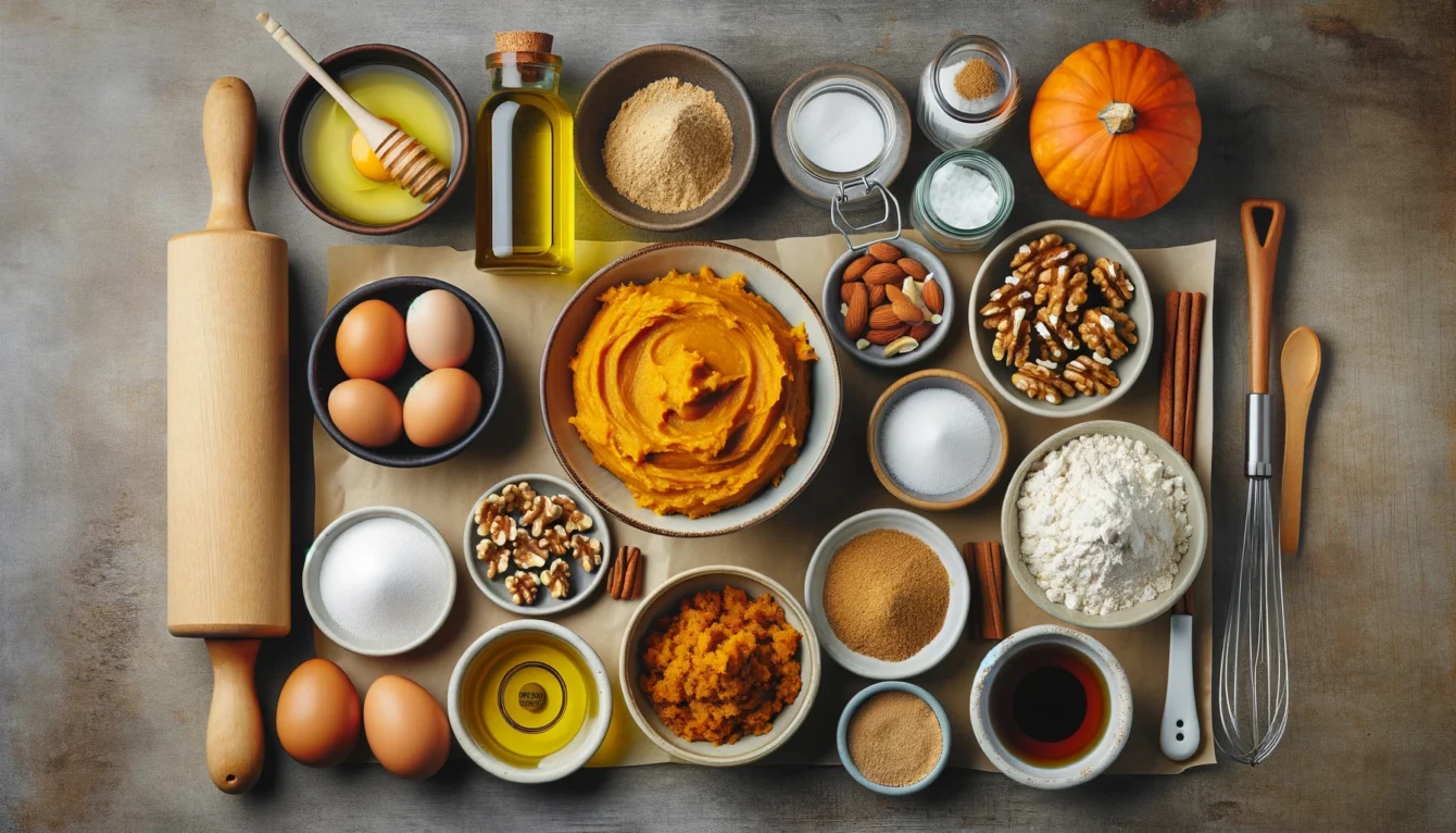 Ingredientes Deliciosos e Saudáveis para o Bolo de Abóbora com Nozes Sem Glúten
