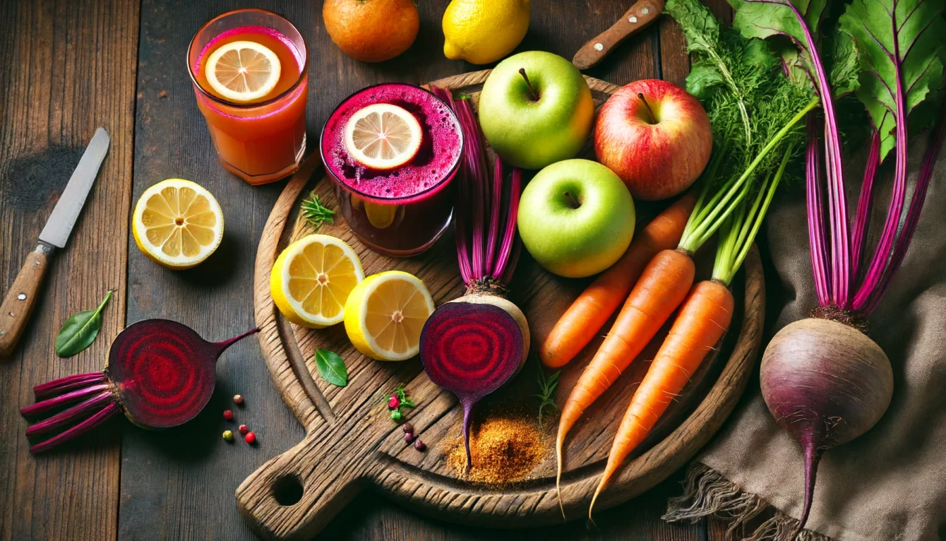 Ingredientes Frescos e Naturais para um Suco Saudável e Delicioso