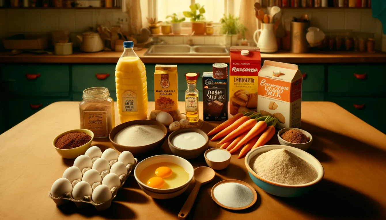 Ingredientes Frescos e Saudáveis Para o Seu Bolo Vulcão de Cenoura Sem Glúten