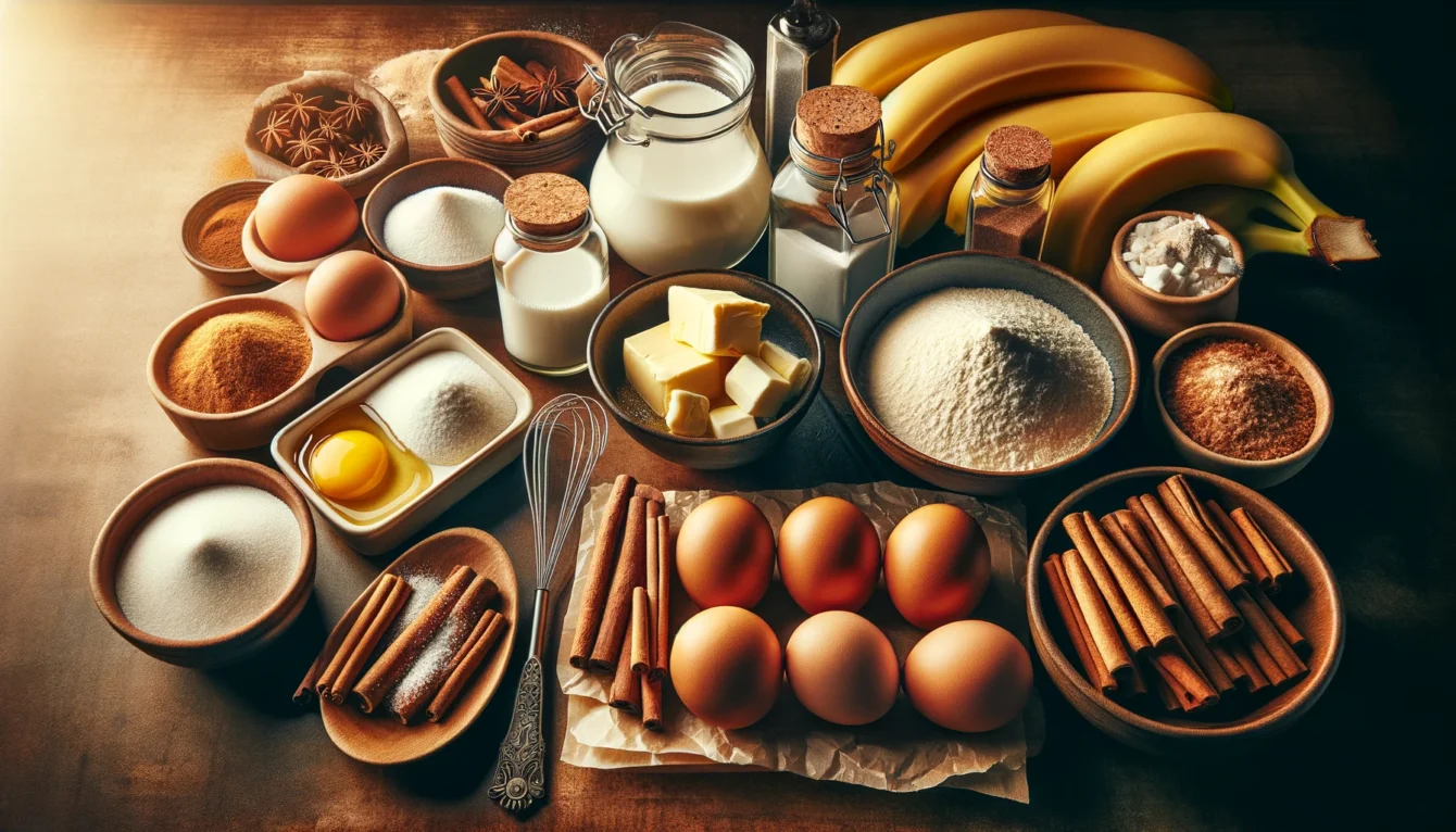 Ingredientes Necessários para Fazer um Bolo de Banana com Canela Caramelizado Perfeito
