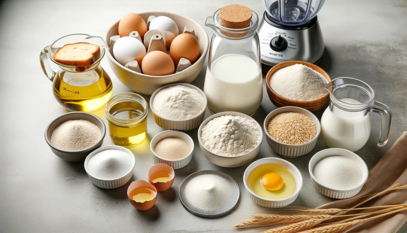 Ingredientes Simples e Saudáveis para o Pão de Farinha de Arroz de Liquidificador