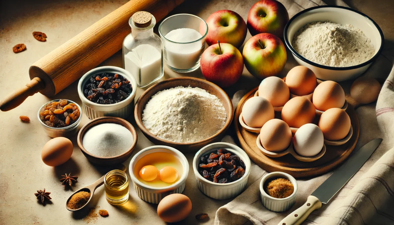 Ingredientes para o Bolo de Maçã com Uvas Passas: Tudo o Que Você Precisa