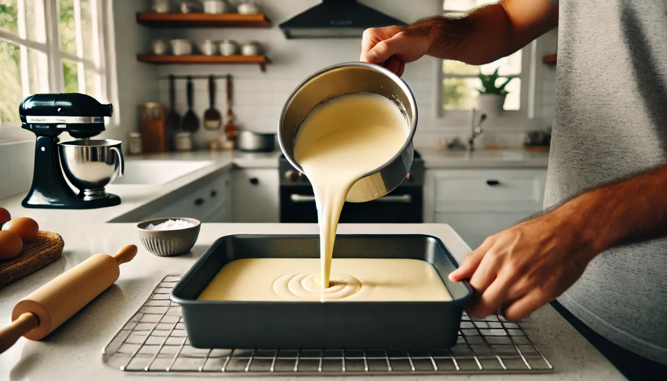 Modo de Preparo do Bolo Queijadinha Cremoso de Liquidificador com Leite Condensado