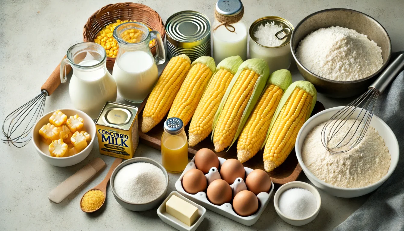 Os Ingredientes Que Farão Seu Bolo de Milho Verde Espiga Cremoso Perfeito