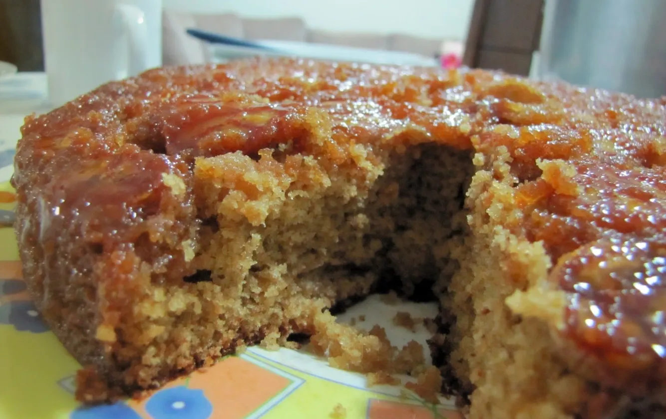 Receita de Bolo de Banana com Canela Caramelizado