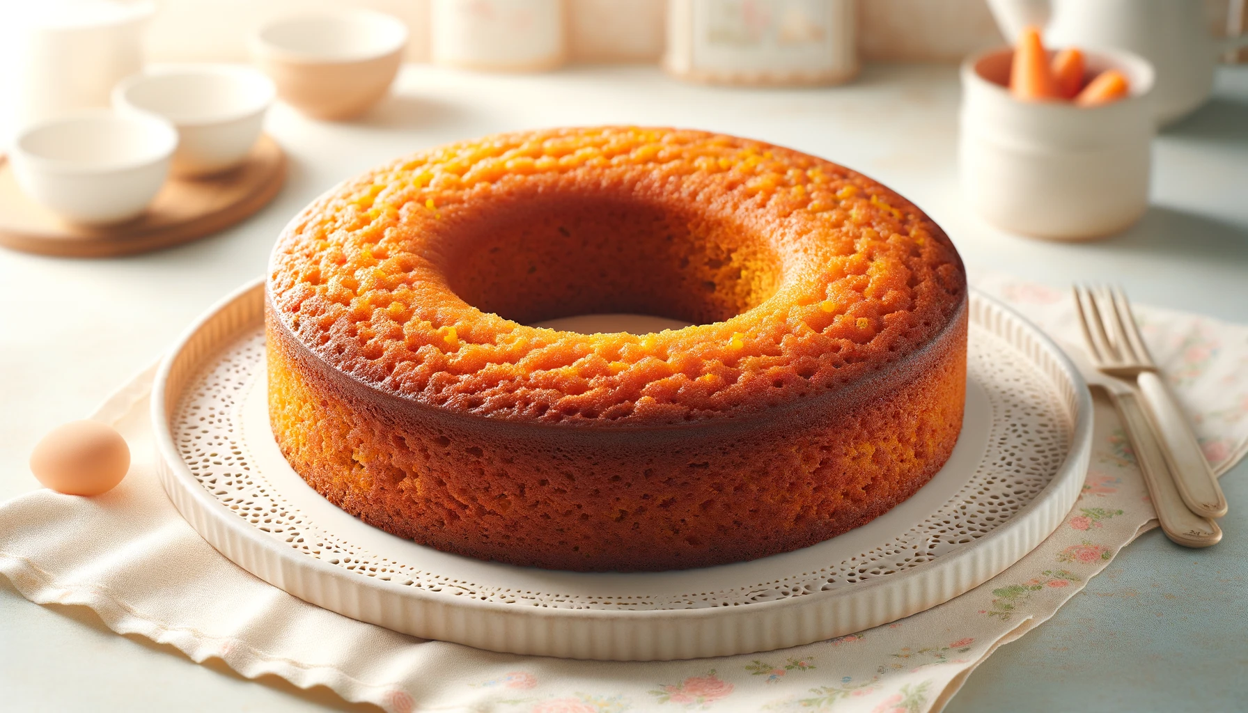 Receita de Bolo de cenoura com farinha de mandioca