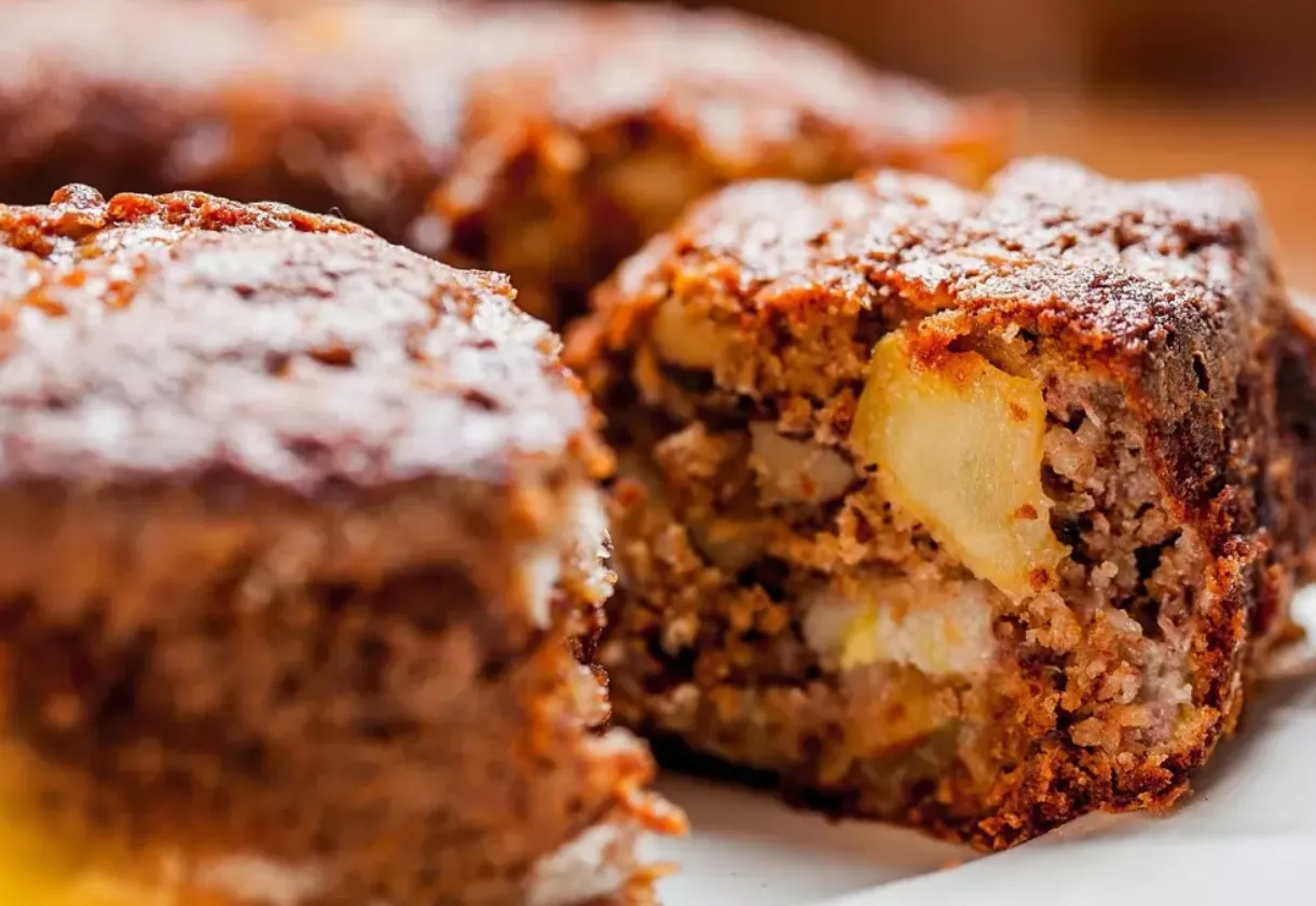 Receita de Bolo de maça com aveia fit