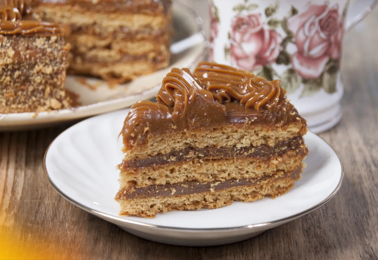 Receita de Bolo recheado com doce de leite