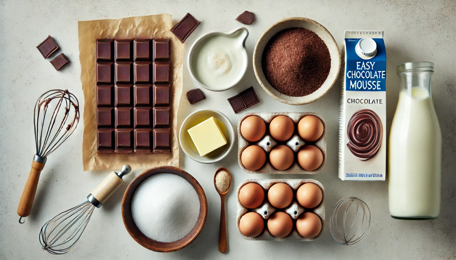 Ingredientes Necessários para Preparar a Receita de Mousse de Chocolate Fácil
