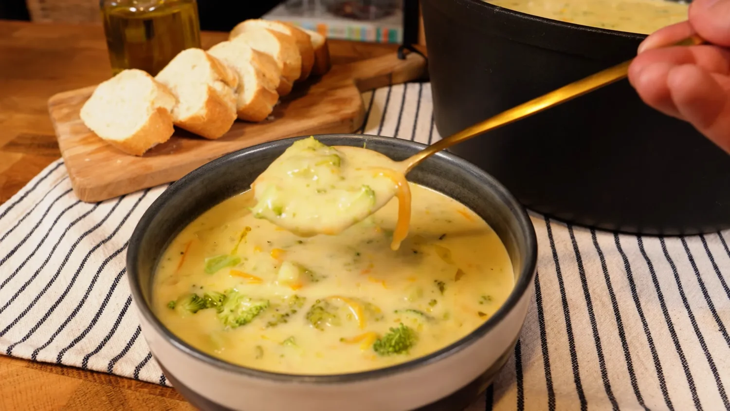 Ingredientes da Receita de Sopa de Brócolis Cremosa