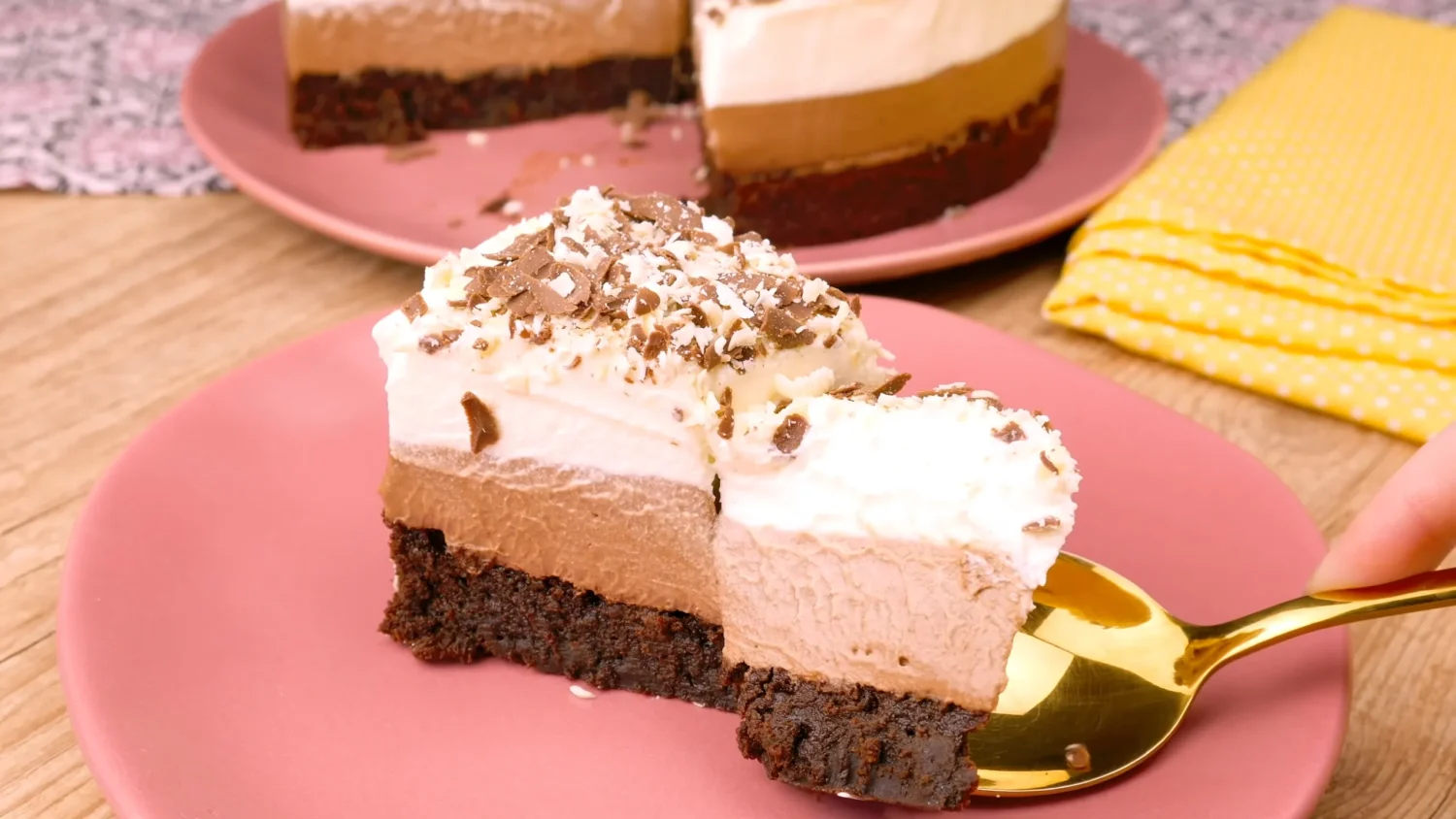 Ingredientes para a Torta Brownie com Duas Mousses