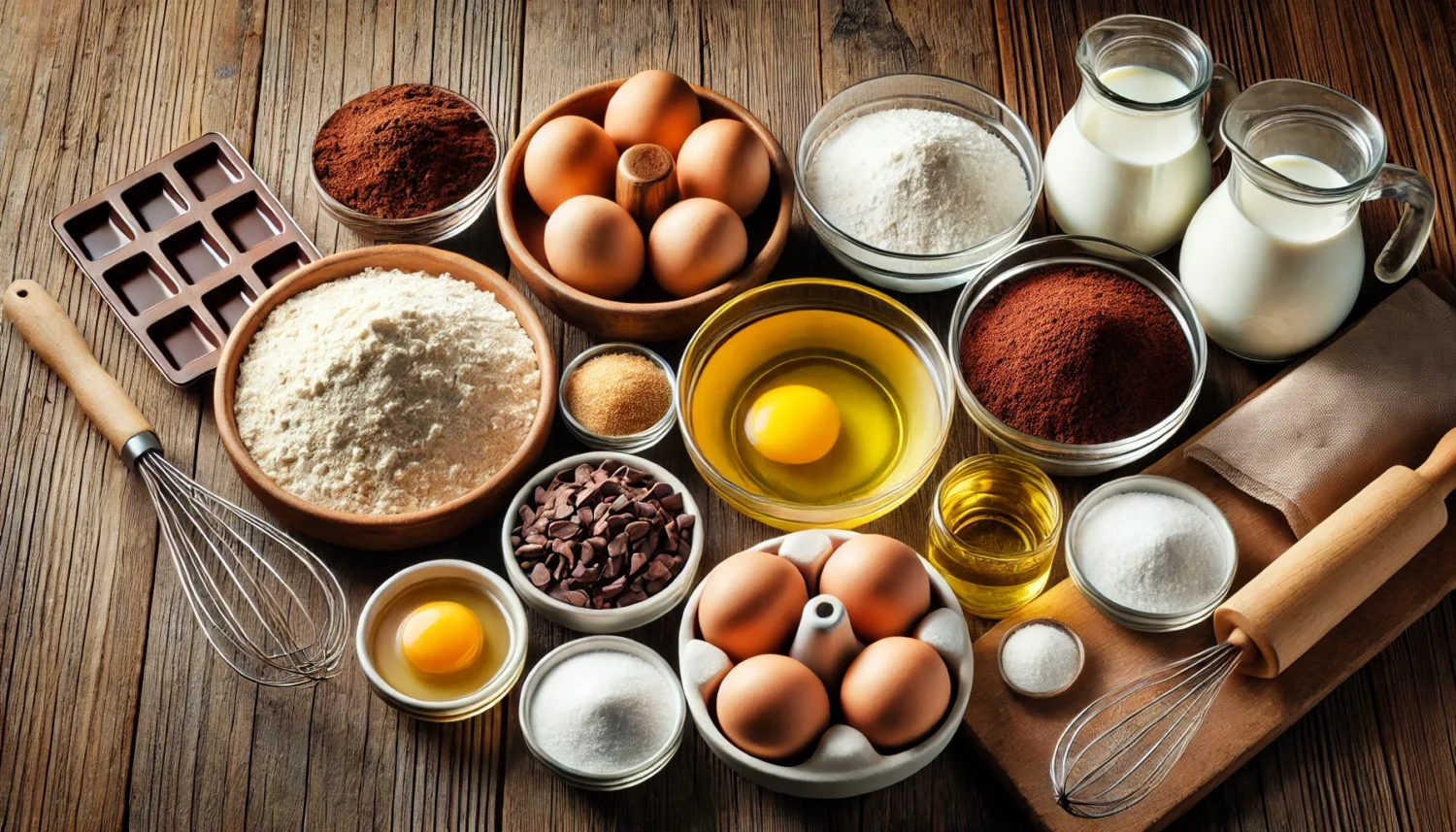 Ingredientes para o Bolo de Chocolate Recheado Tudo o que Você Precisa