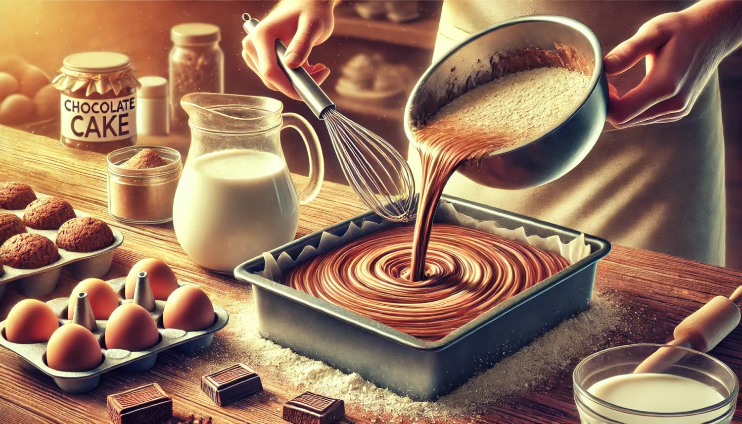 Modo de Preparo do Bolo de Chocolate Sem Leite