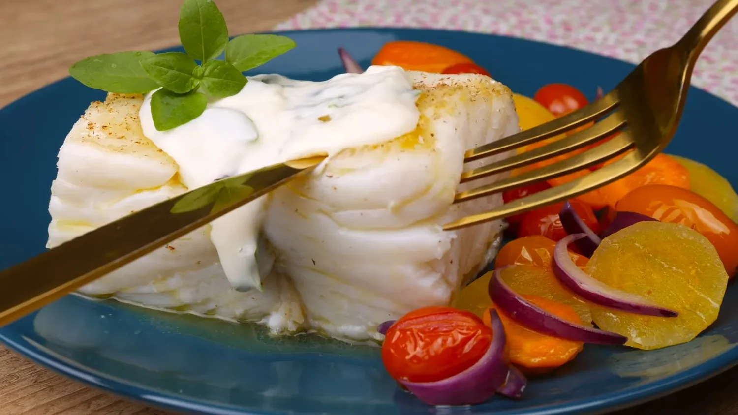 Bacalhau da Noruega com Molho Cremoso de Manjericão: Uma Explosão de Sabores