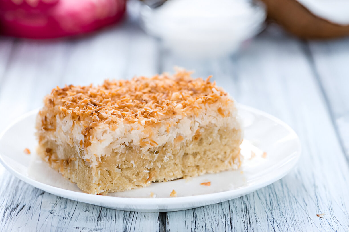 Bolo de Coco Cremoso Sem Farinha e Muito Gostoso Que Todos Vão Amar