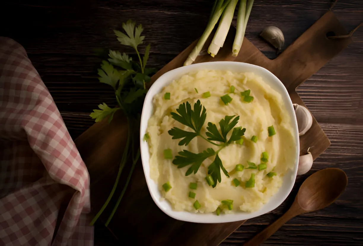 Purê de batatas de restaurante