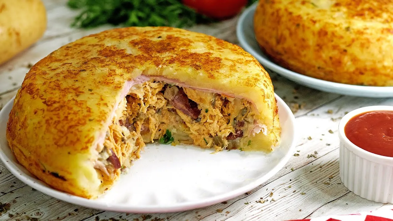 Batata Recheada na Frigideira