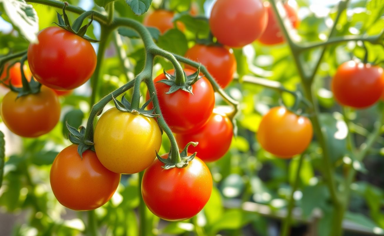 Tomate cereja orgânico cultivado em casa