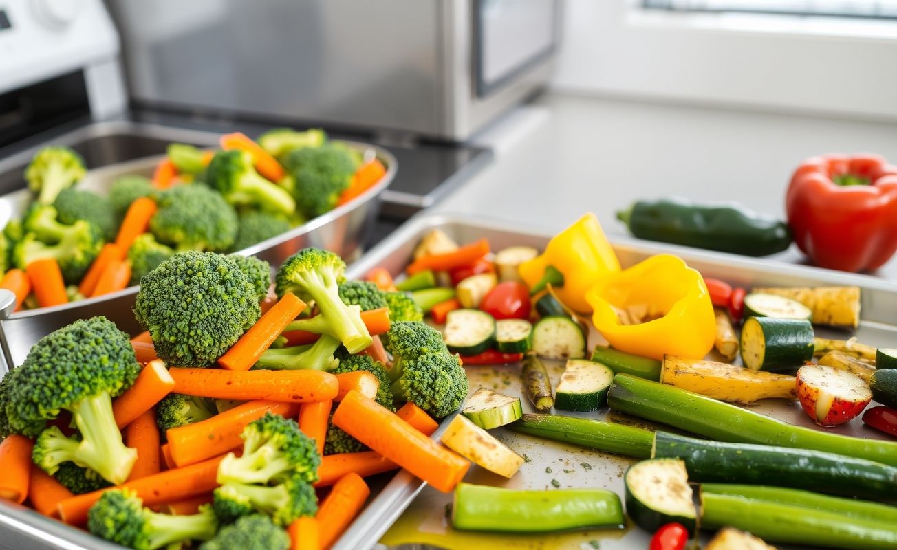 Preparo adequado de diversos legumes na cozinha